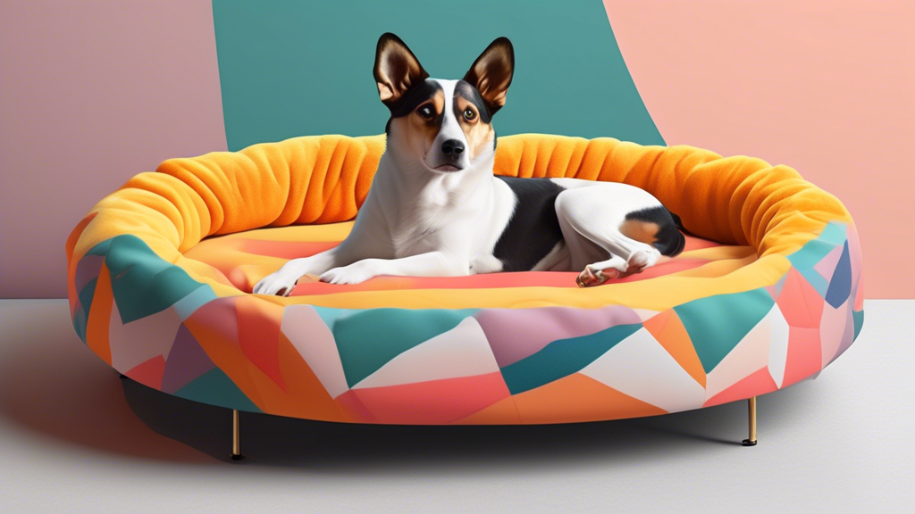 Create an image of a cozy and supportive dog bed designed specifically for dogs with bad hips. The bed should be orthopedic, provide ample cushioning and support to relieve pressure on the hips, and h