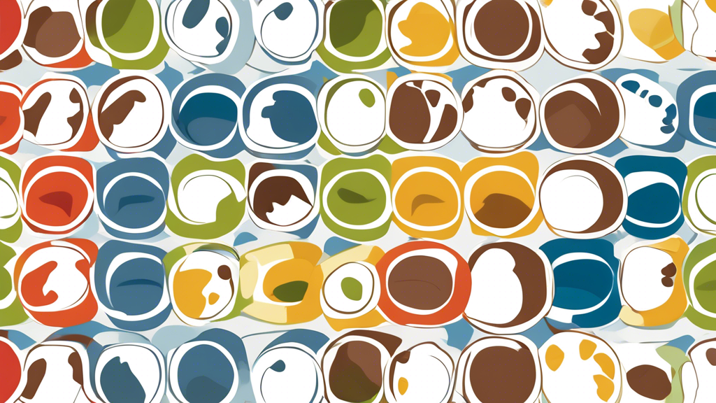 Create an image of a variety of slow feed dog bowls lined up next to each other, showcasing different sizes, shapes, and designs. Each bowl should be filled with kibble and have a different pattern or