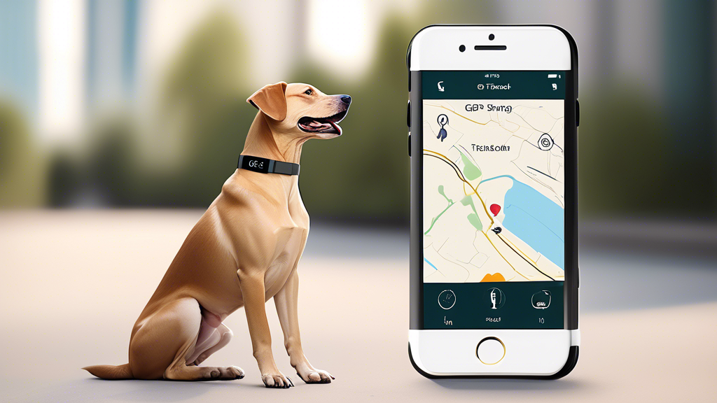 Create an image of a sleek and futuristic GPS tracker for dogs, showcasing cutting-edge technology and design features. The device should be small and lightweight, yet durable and reliable, suitable f